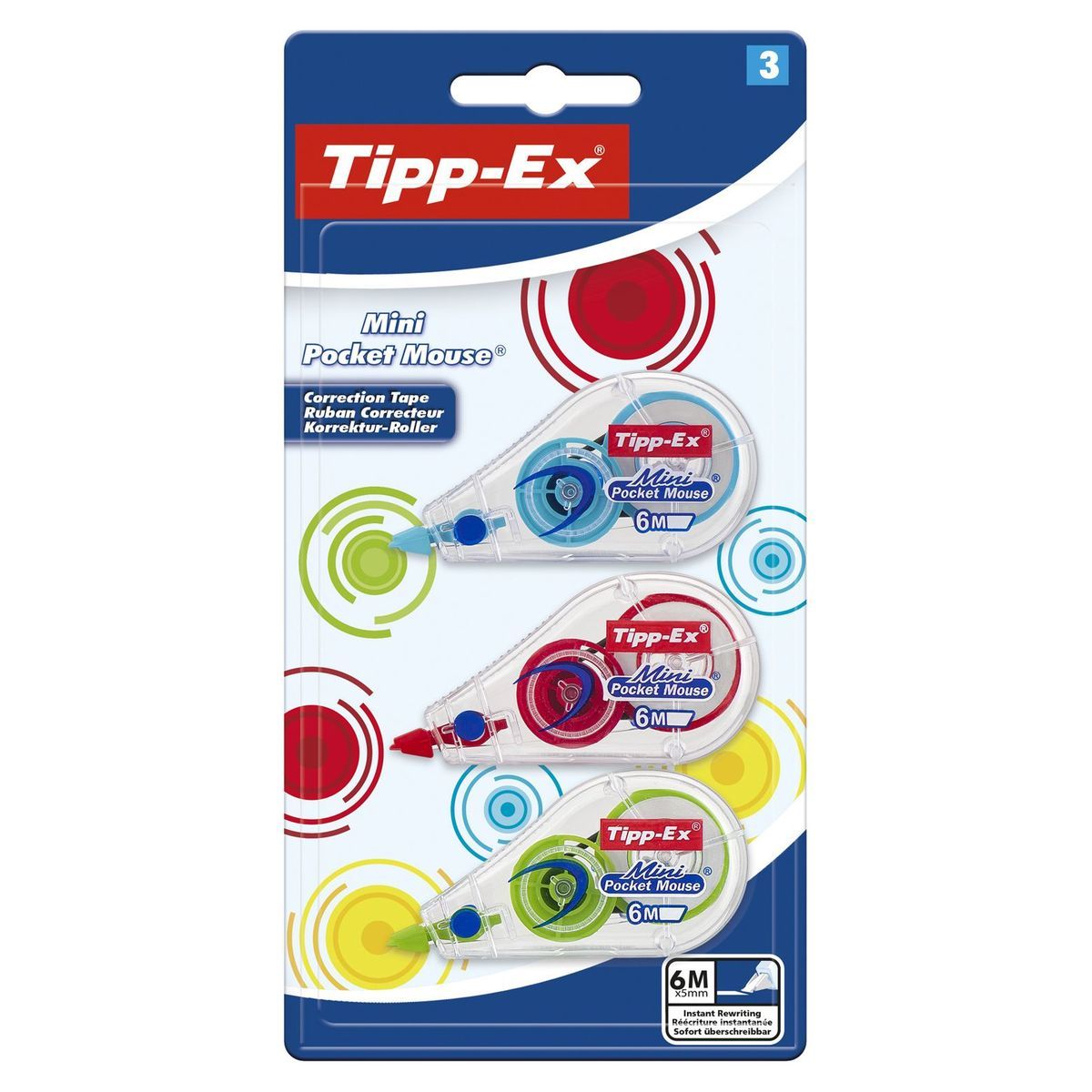 BIC Tipp-ex Mini pocket ruban correcteurs 6mx5mm x3