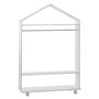 Voir la diapositive 1 : Atmosphera Kids Penderie à roulettes enfant Douceur - L. 80 x H. 120 cm - Blanc