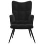 Voir la diapositive 3 : VIDAXL Chaise de relaxation avec tabouret Noir Velours