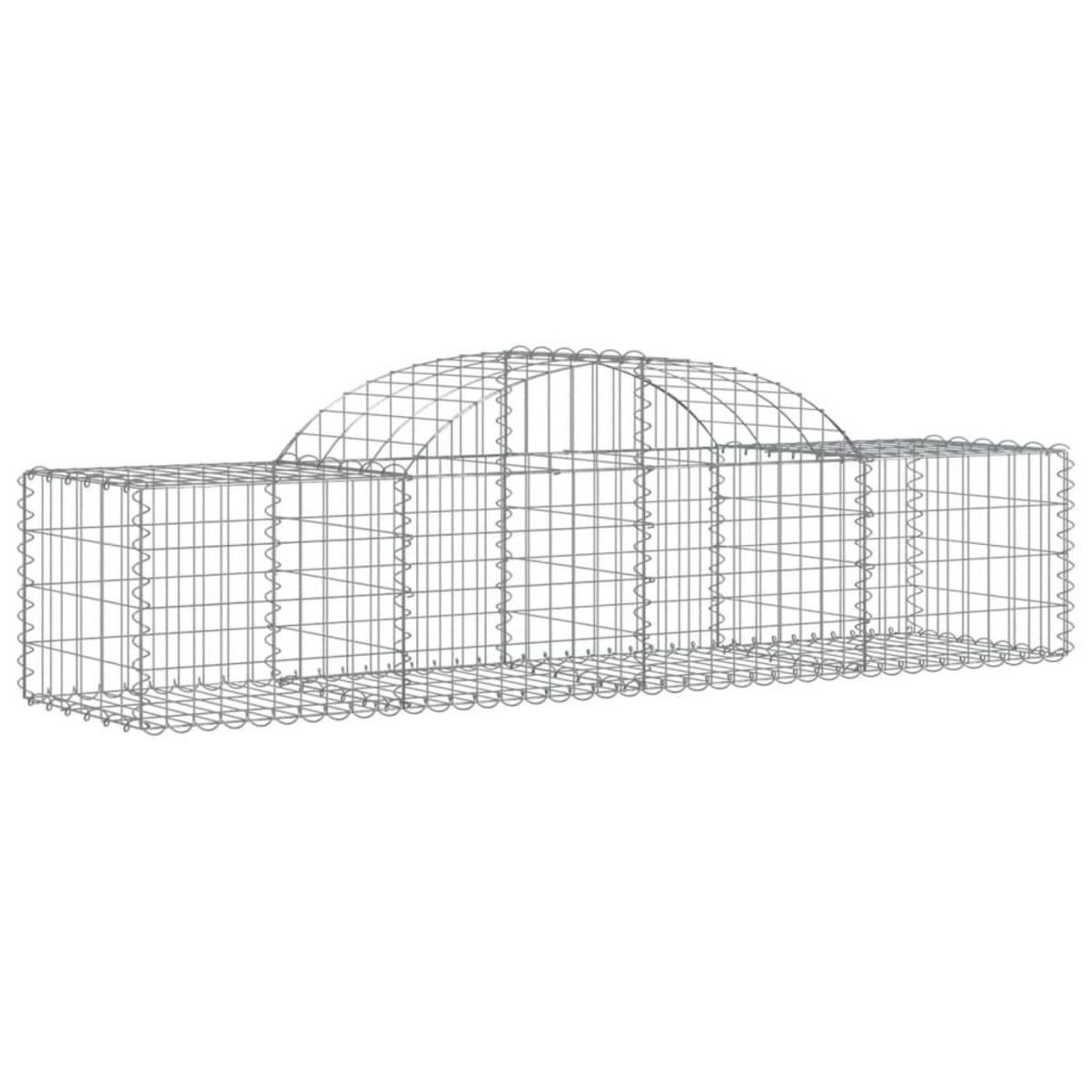 VIDAXL Paniers a gabions arques 2 pcs 200x50x40/60 cm fer galvanise