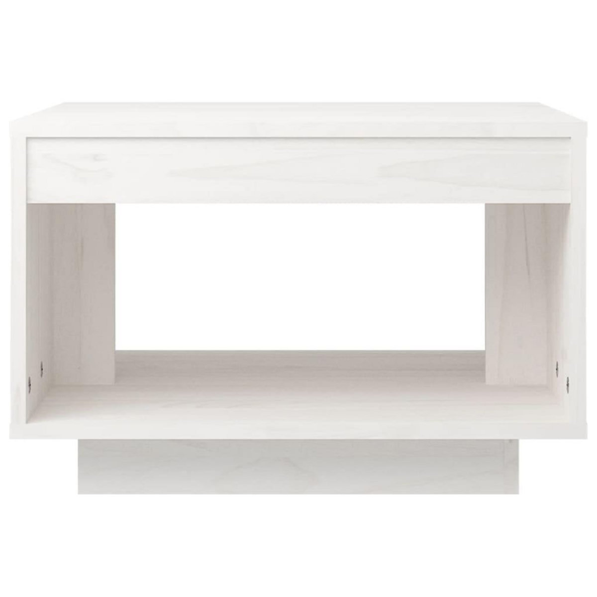VIDAXL Table basse blanc 50x50x33,5 cm bois de pin massif