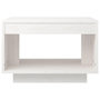 Voir la diapositive 4 : VIDAXL Table basse blanc 50x50x33,5 cm bois de pin massif