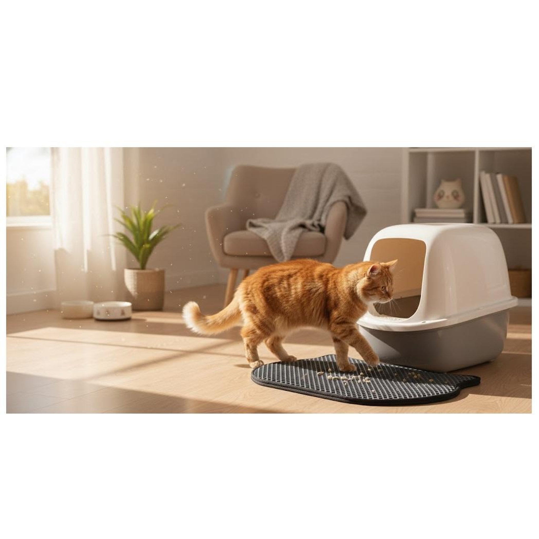 Voir la diapositive 3 : Eden Tapis de litière pour chat tete de chat