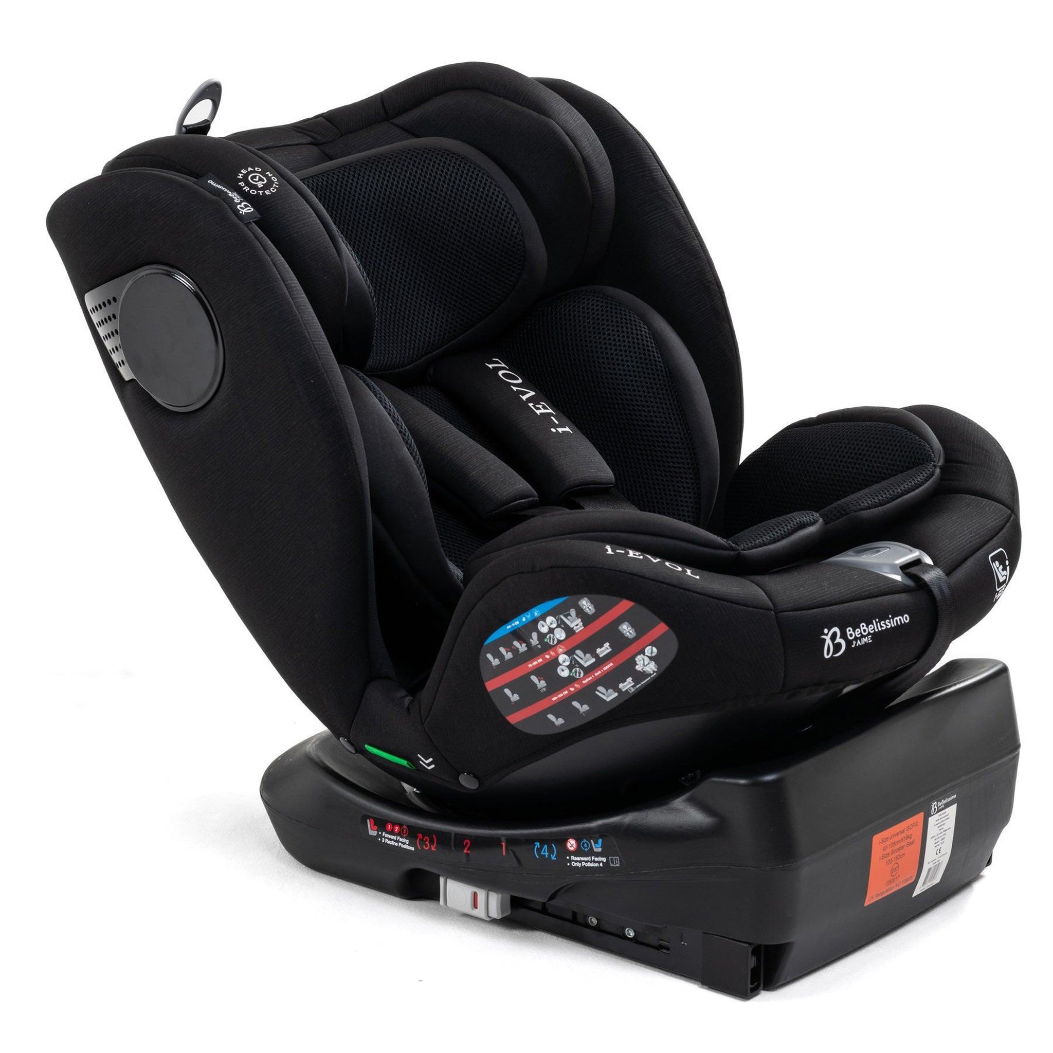 Voir la diapositive 4 : BEBELISSIMO Siège auto Isofix - pivontant 360 ° - 40-150 cm -  0-36kg  i- Evol - noir