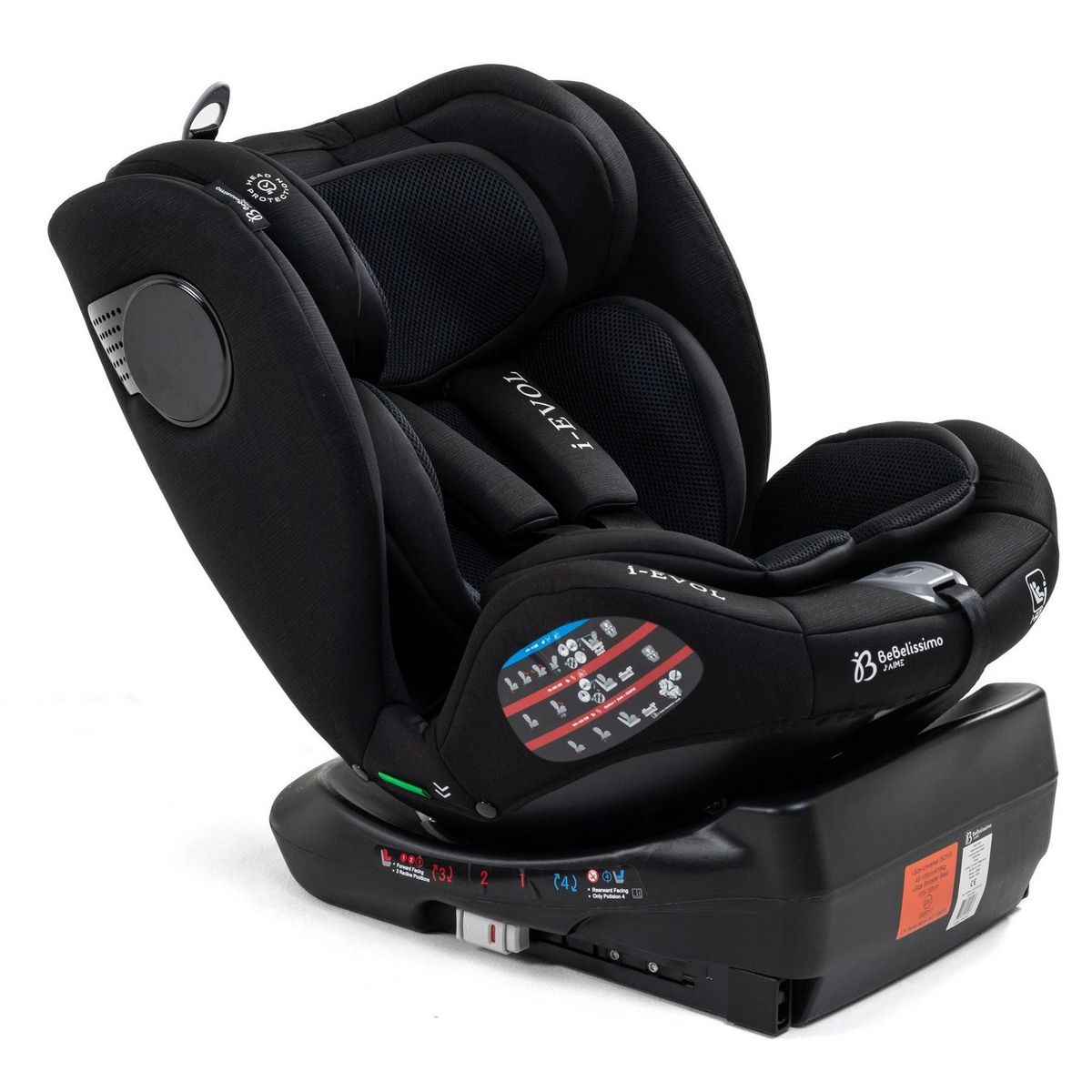 BEBELISSIMO Bebelissimo - Siège auto Isofix - pivontant 360 ° - 40-150 cm -  0-36kg  i- Evol - noir