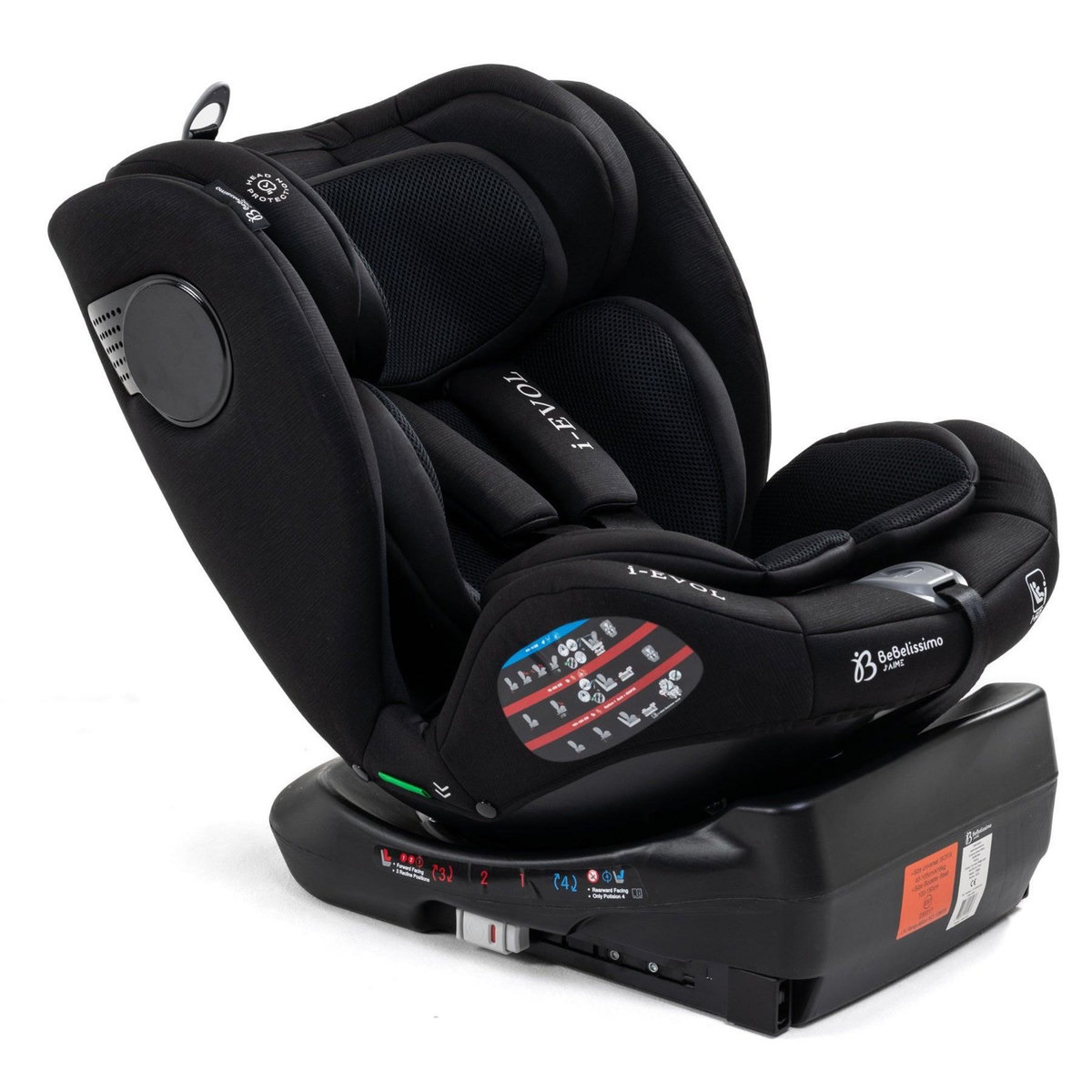 BEBELISSIMO Bebelissimo - Siège auto Isofix - pivontant 360 ° - 40-150 cm -  0-36kg  i- Evol - noir