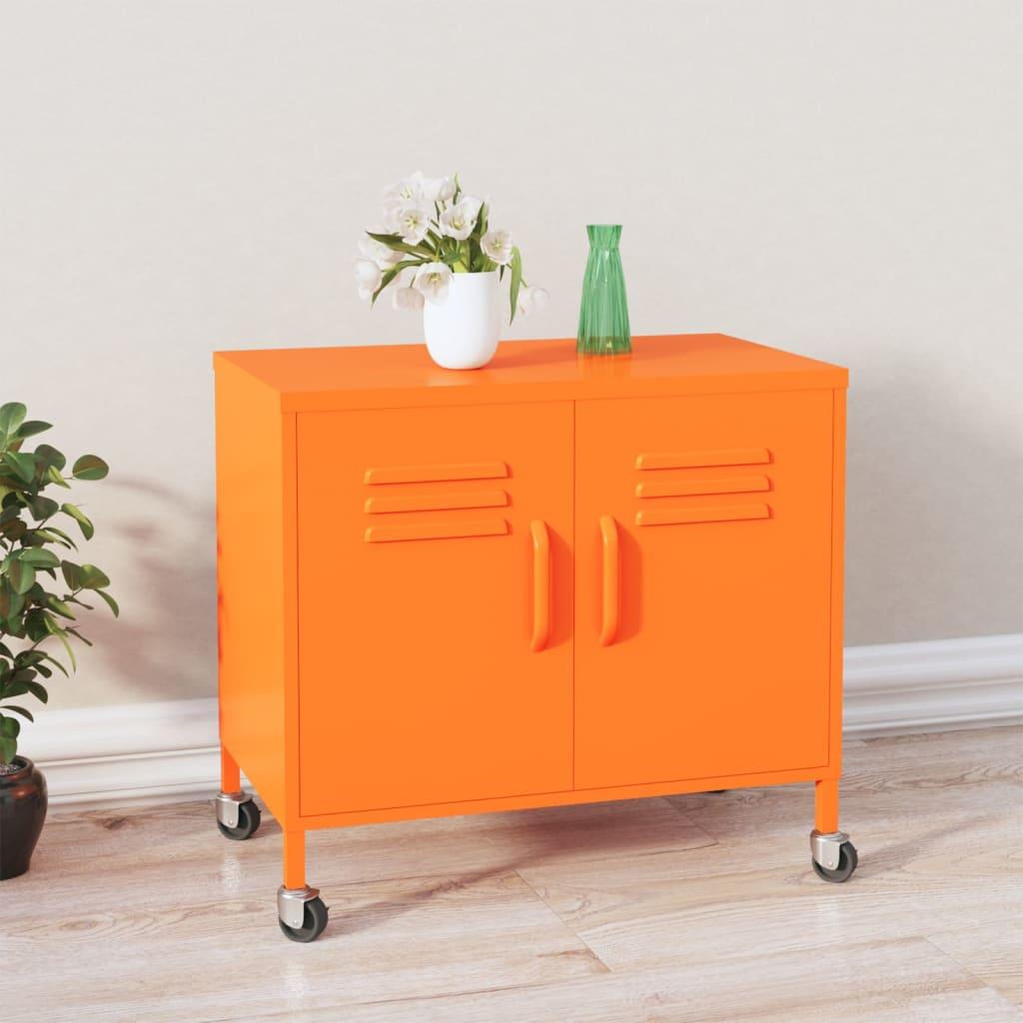 VIDAXL Armoire de rangement Orange 60x35x56 cm Acier