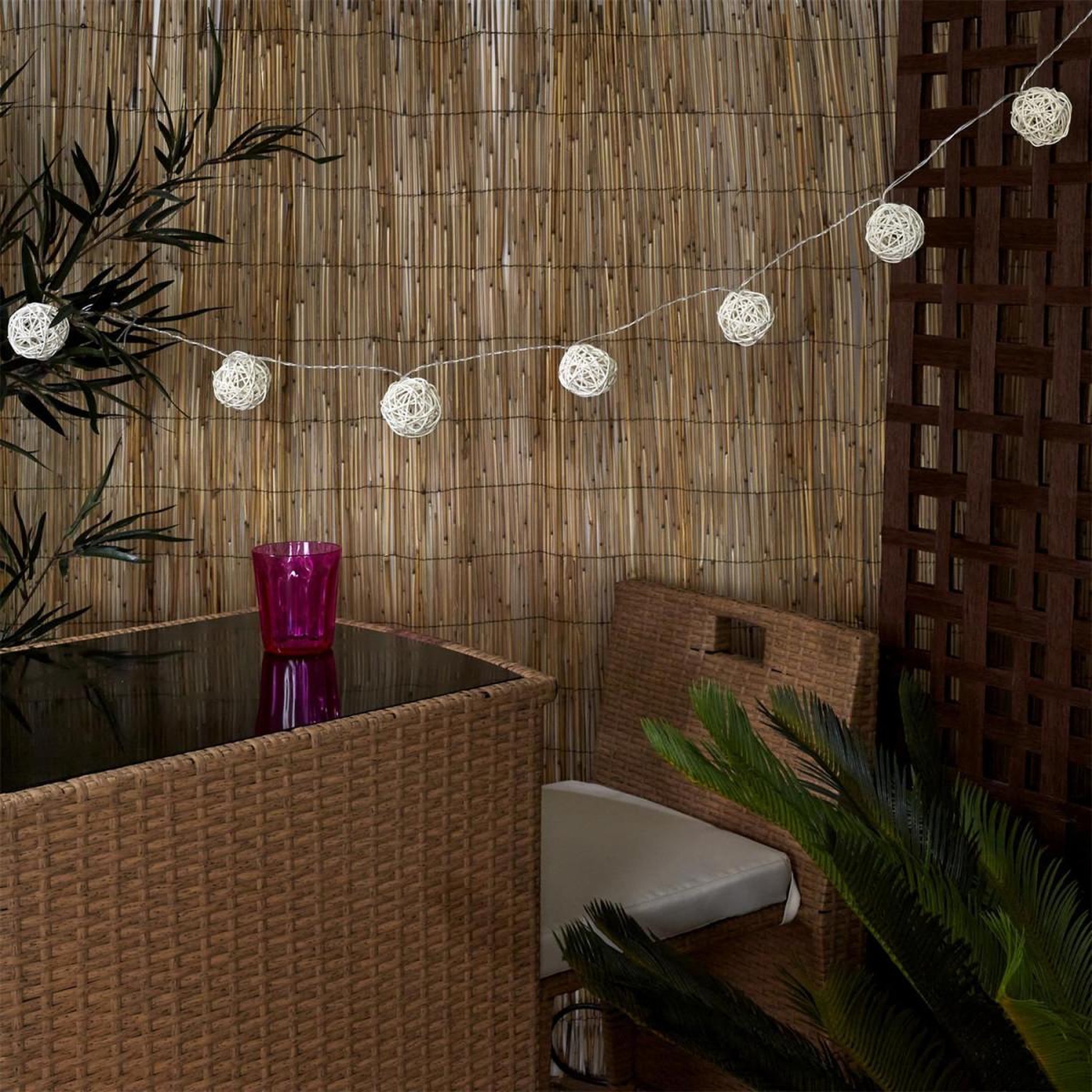 Voir la diapositive 2 : The Home Deco Factory Guirlande lumineuse 'solaire  165cm beige