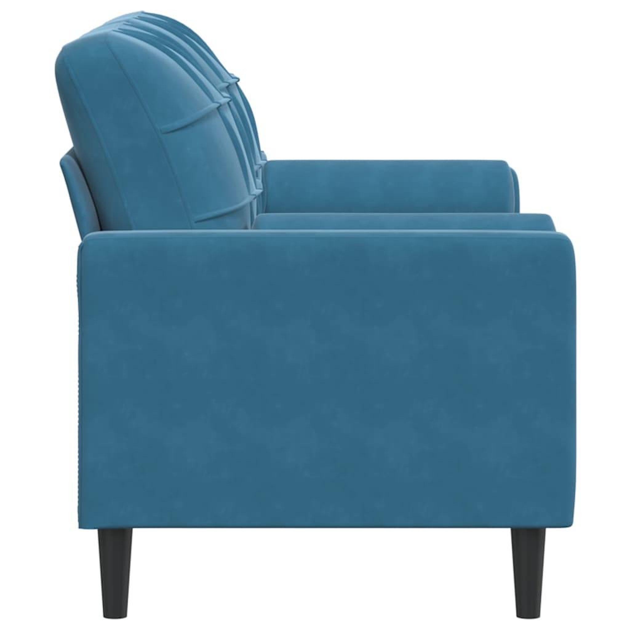 Voir la diapositive 4 : VIDAXL Canape 2 places avec oreillers decoratifs bleu 140 cm velours