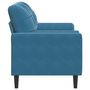 Voir la diapositive 4 : VIDAXL Canape 2 places avec oreillers decoratifs bleu 140 cm velours