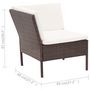 Voir la diapositive 6 : VIDAXL Salon de jardin 6 pcs avec coussins Resine tressee Marron