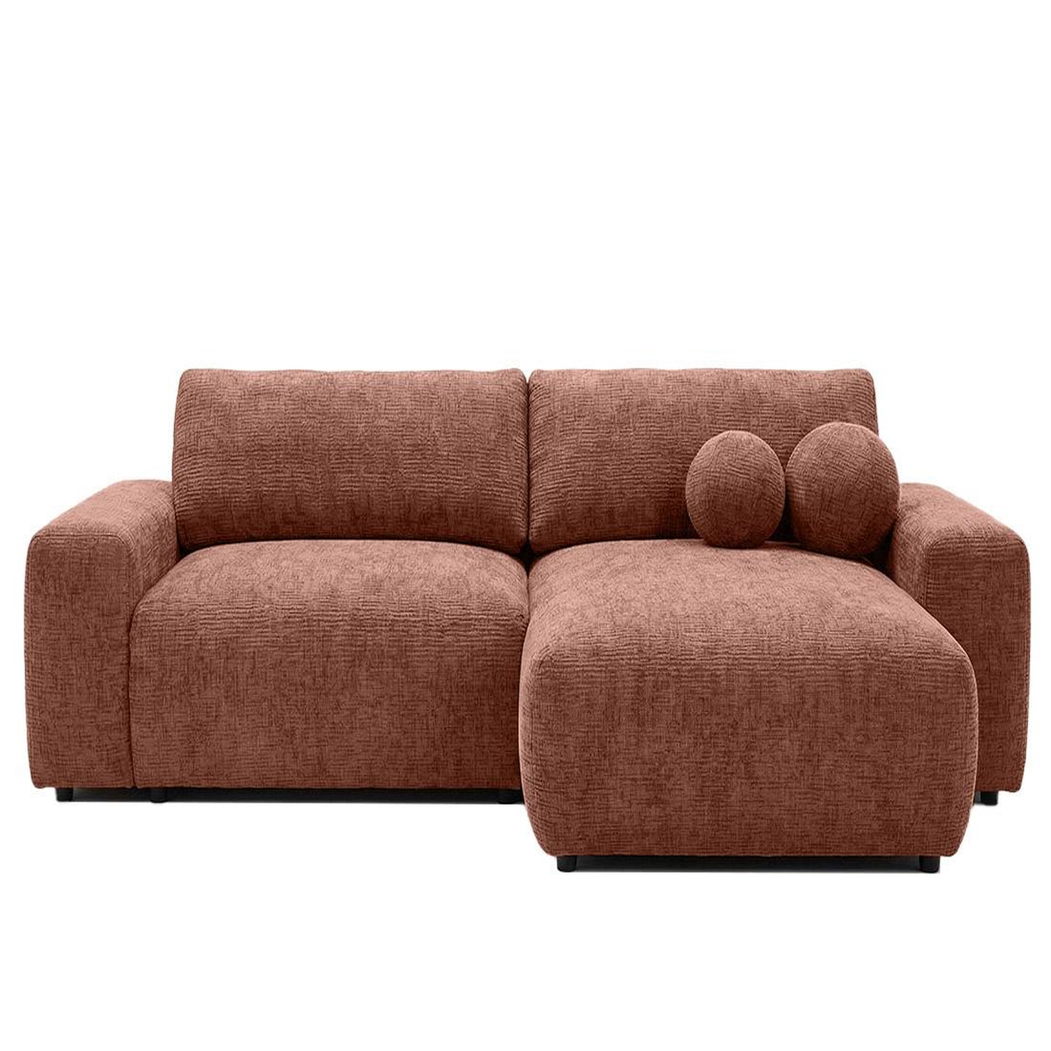 Voir la diapositive 1 : BEST MOBILIER Constance - canapé d'angle réversible 4 places convertible avec coffre en velours gaufré