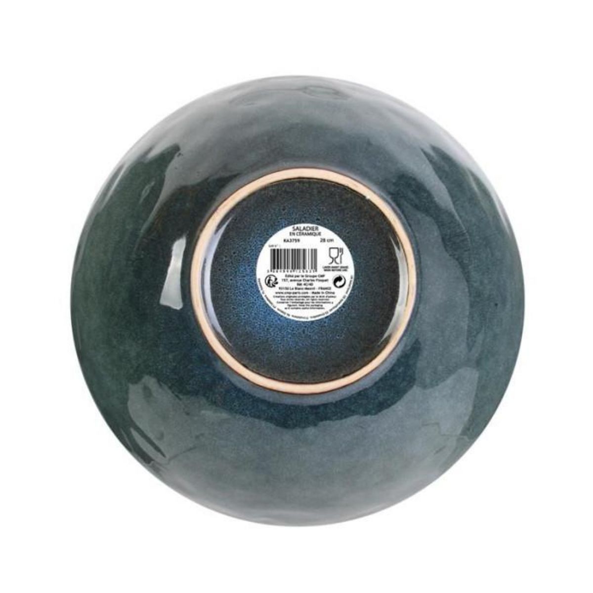 Paris Prix Saladier Design  Au Grès du Temps  28cm Bleu