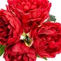  Bouquet de Fleurs  4 Pivoines  30cm Rouge