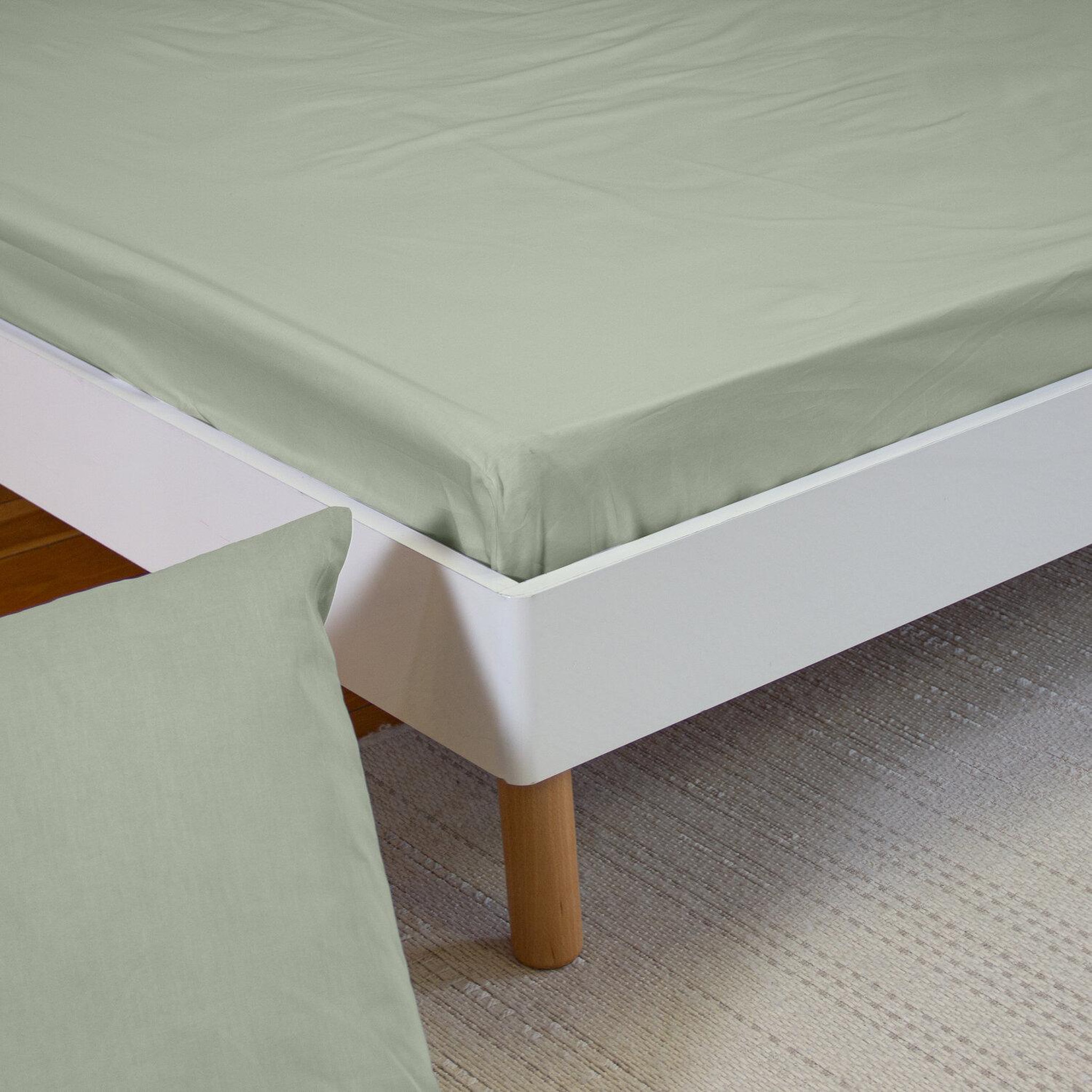 Voir la diapositive 2 : Home collection Drap housse 100% percale de coton 65fils