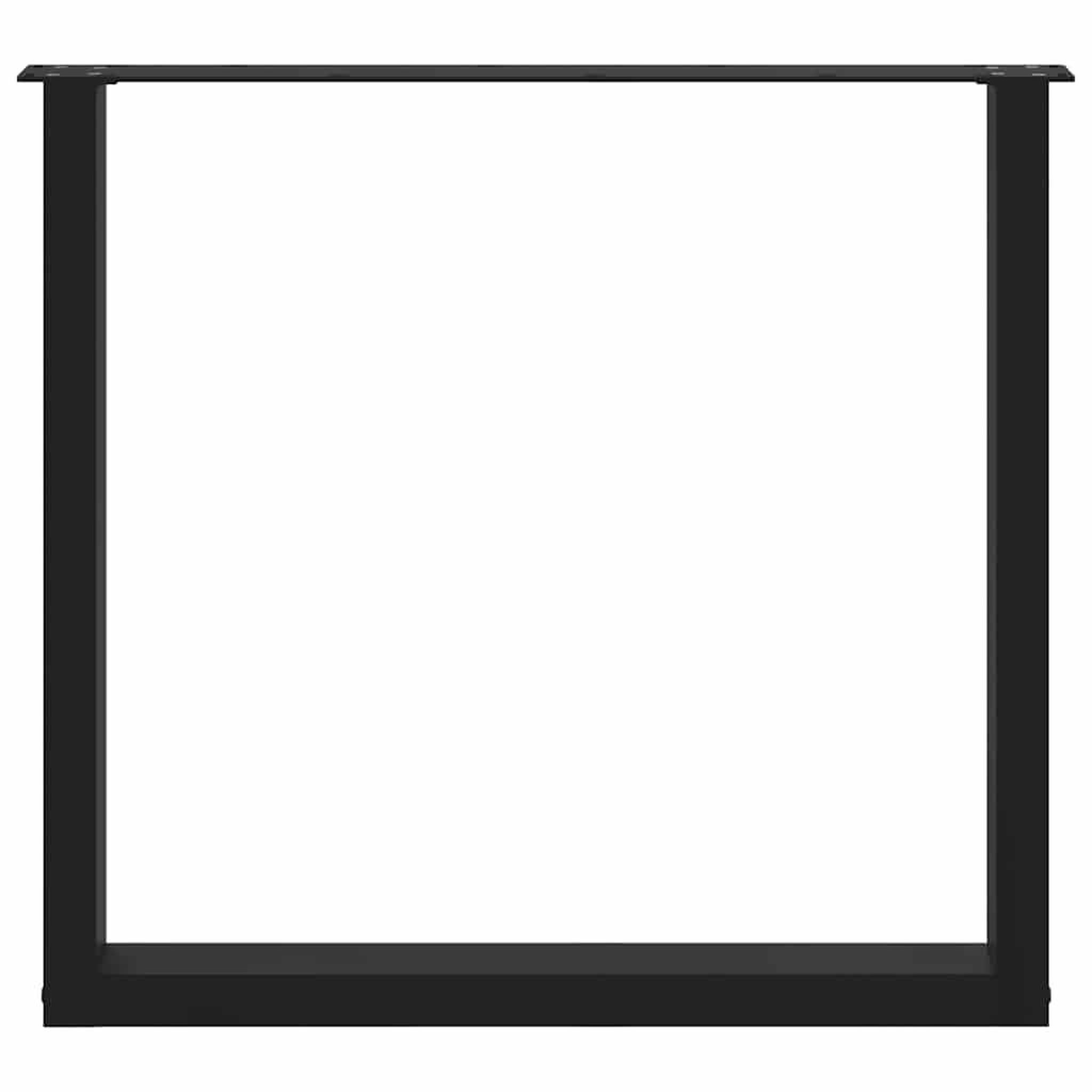 Voir la diapositive 5 : VIDAXL Pieds de table a manger forme de U 2 pcs noir 80x(72-73) cm