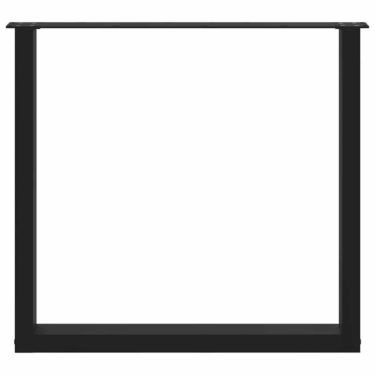 VIDAXL Pieds de table a manger forme de U 2 pcs noir 80x(72-73) cm