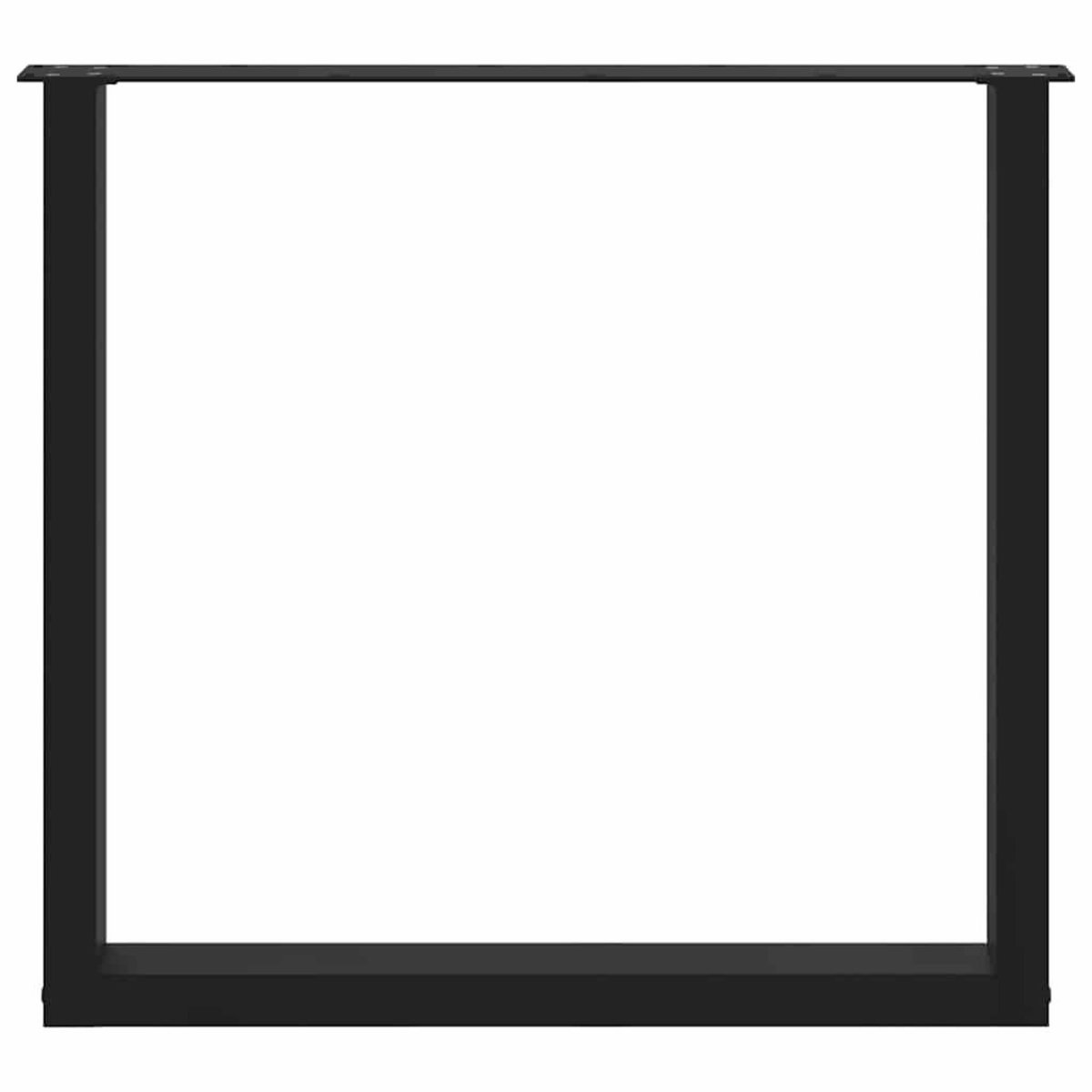 VIDAXL Pieds de table a manger forme de U 2 pcs noir 80x(72-73) cm