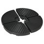 Voir la diapositive 1 : OUTSUNNY Pied de parasol lot de 4 dalles pour parasol à lester dim. tot. 100L x 100l x 8H cm HDPE aspect rotin noir