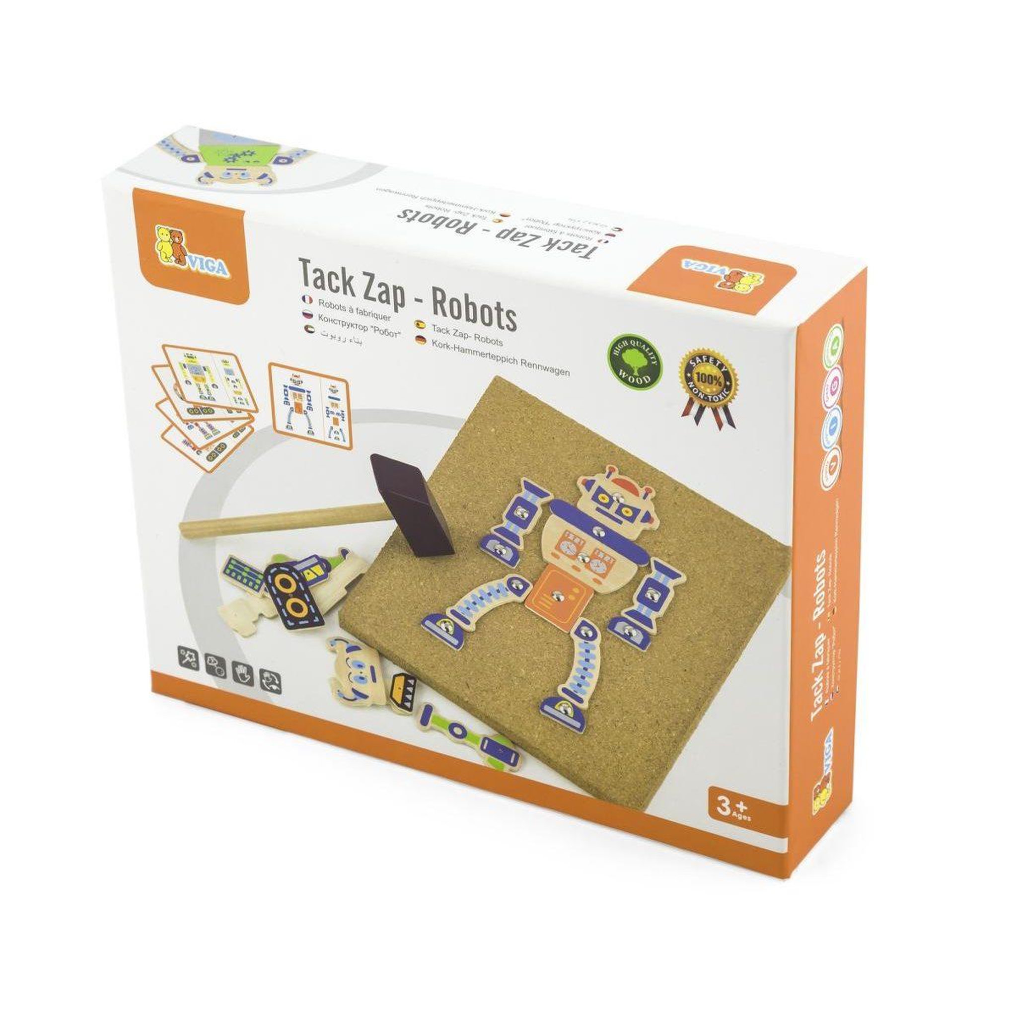 Voir la diapositive 3 : VIGA Jeu de clous  50335 - tableau en liège, robots