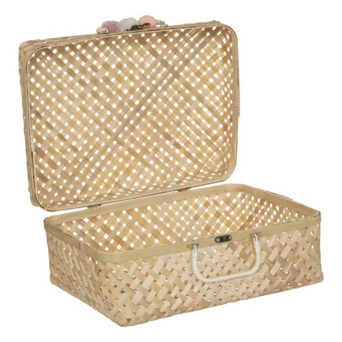 Atmosphera Kids Lot de 2 Valises Déco  Campagne  38cm Beige