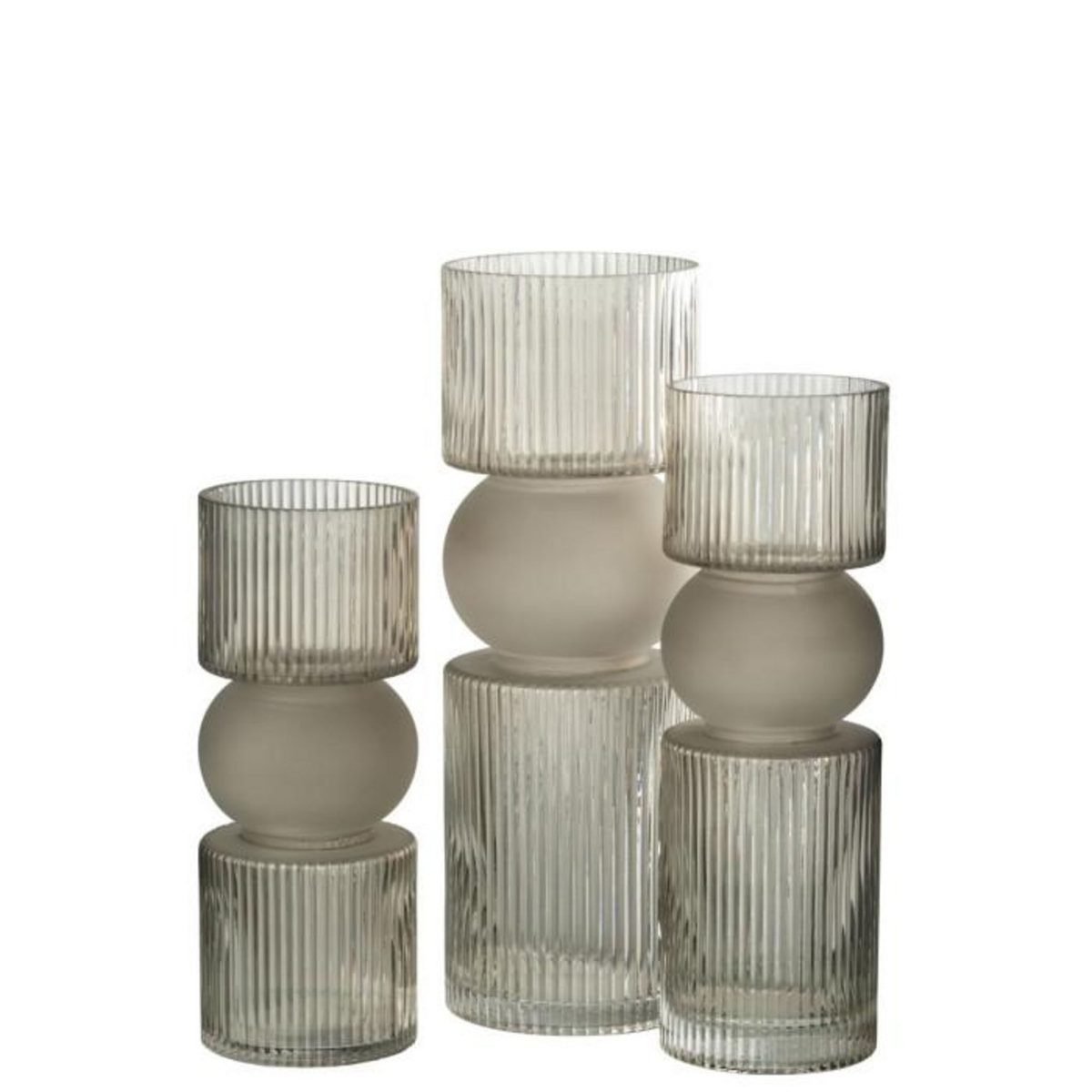 Paris Prix Vase Design en Verre  Bonbon  35cm Gris