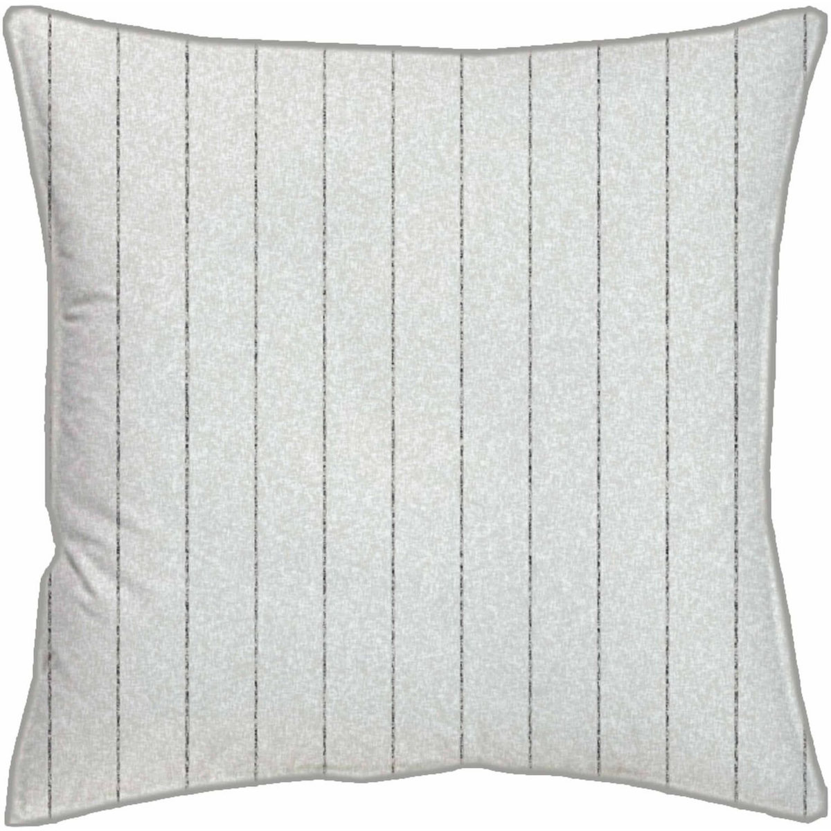 Coussin avec zip fantaisie en coton motif lignes PIPING