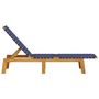Voir la diapositive 4 : VIDAXL Chaises longues bleu fonce bois d'acacia solide et tissu