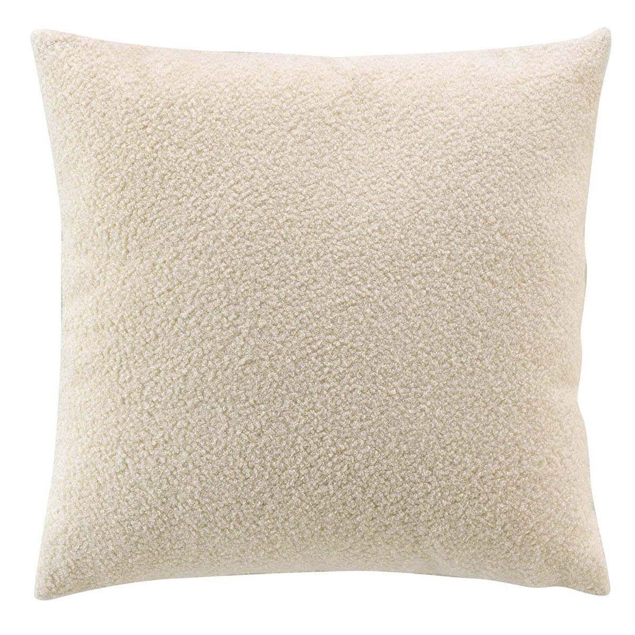 Voir la diapositive 1 : Douceur d'Intérieur Coussin déco bouclette  wooly  45x45cm naturel