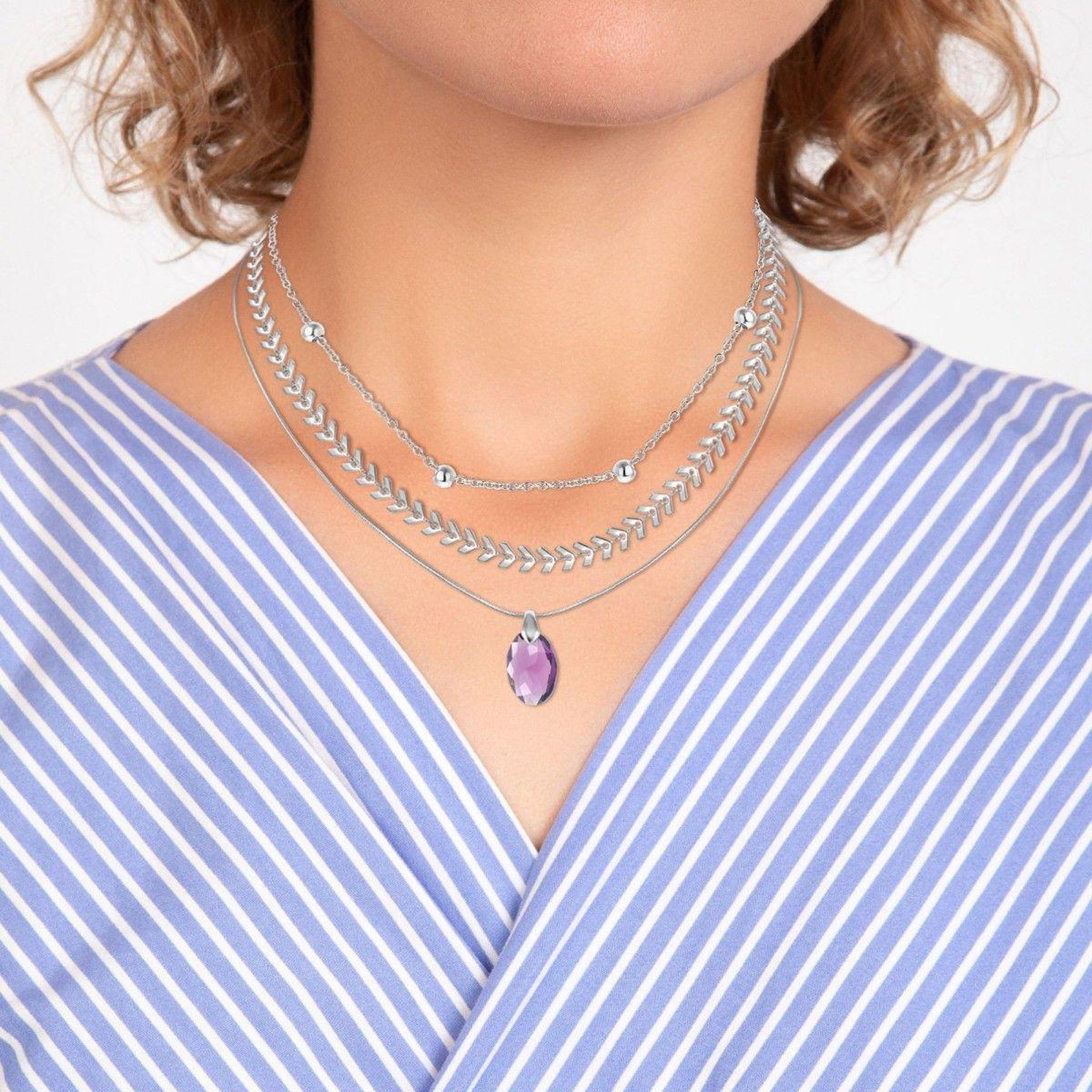 Voir la diapositive 2 : SC CRYSTAL Set de 3 colliers par SC Crystal®