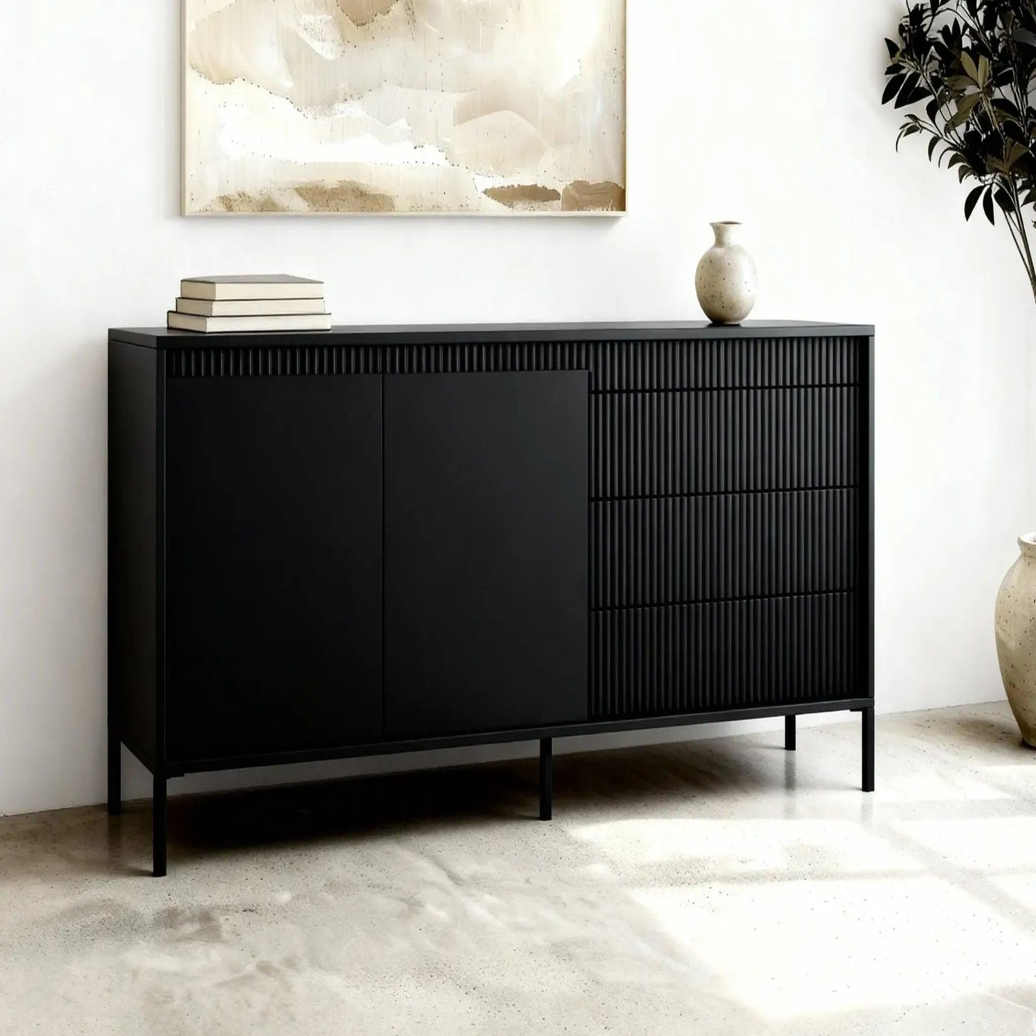 Voir la diapositive 3 : CASANOVA PARIS ALINA - Buffet 187cmpieds en métal