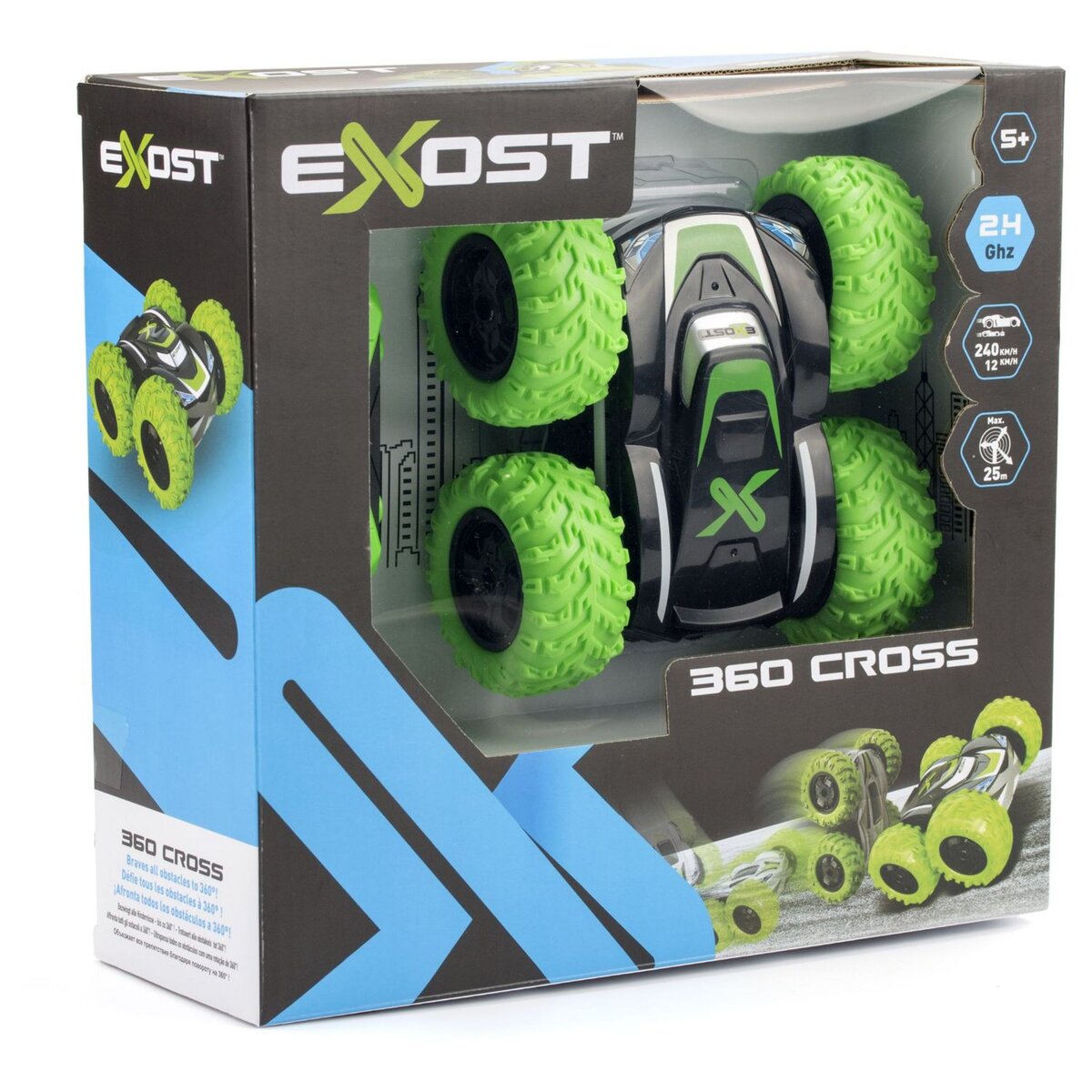 Voiture télécommandée 360 CROSS VERTE A BATTERIE - EXOST