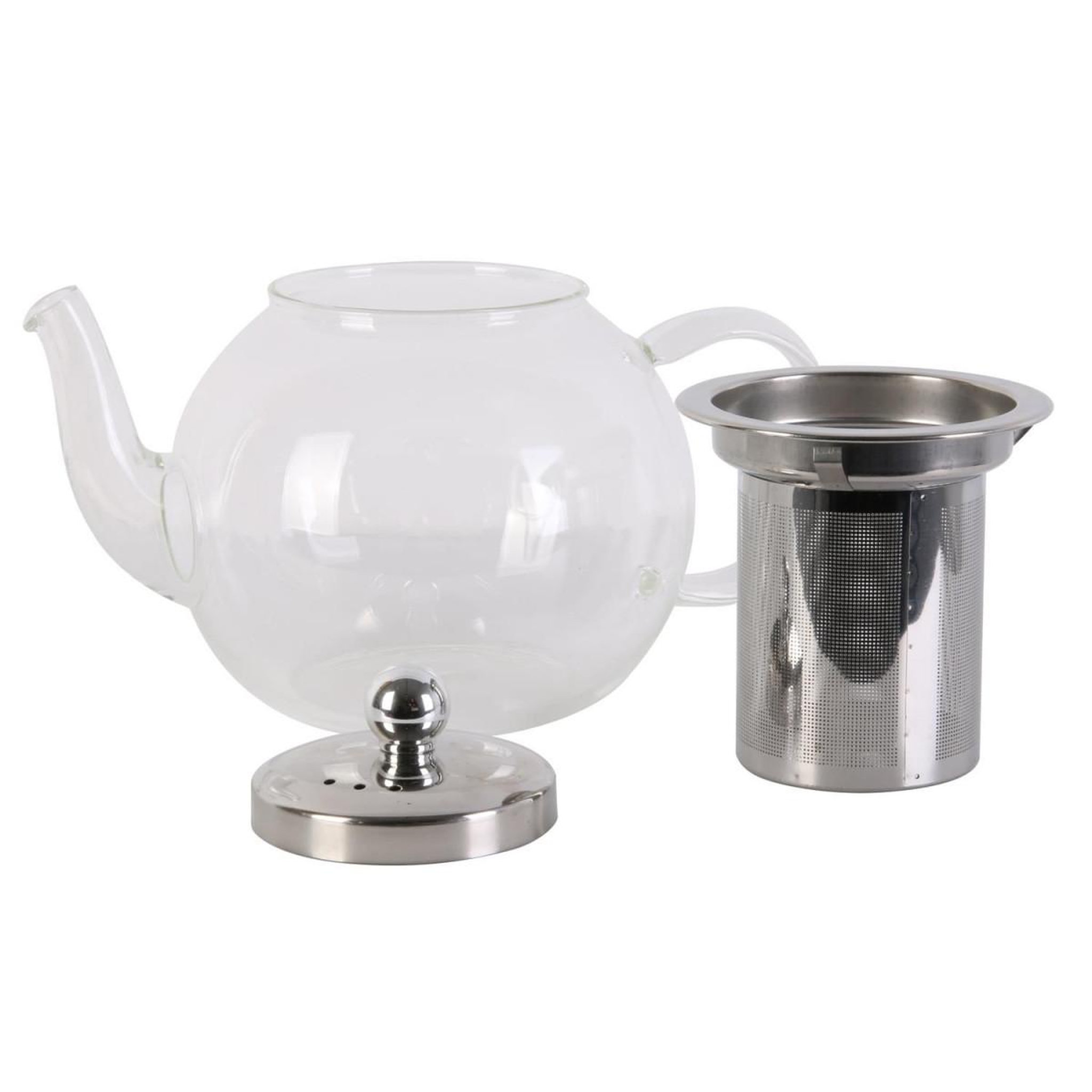 Voir la diapositive 2 : The Home Deco Factory Théière en verre  infuseur  700ml transparent