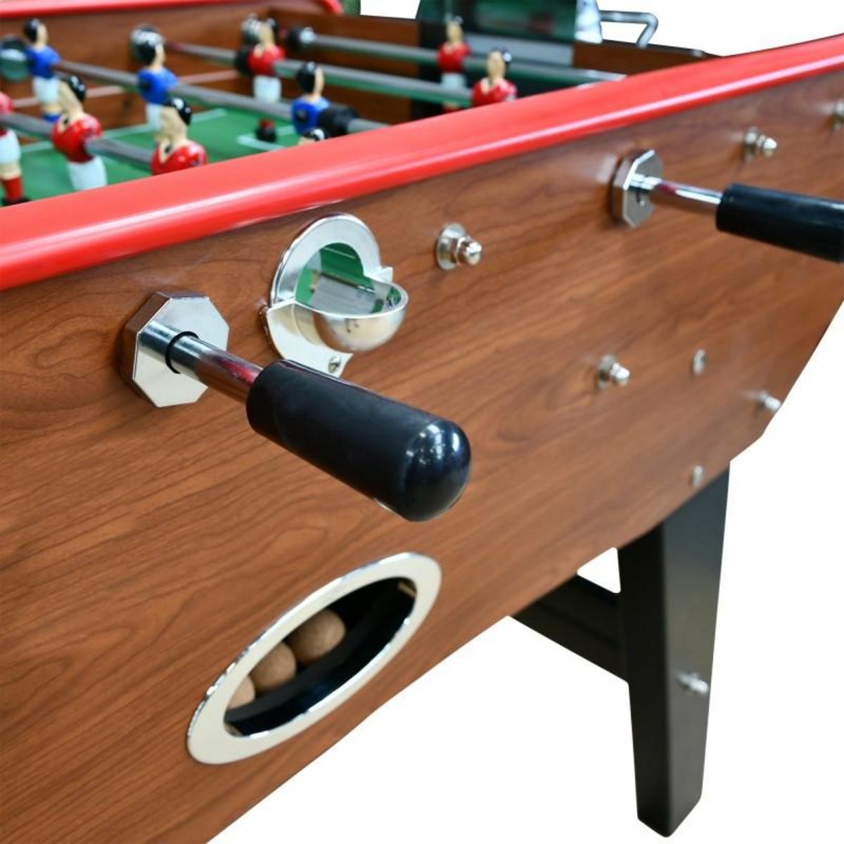 PLAY4FUN Baby-foot CLASSIC type Bistrot - 151 x 77 x 91 cm - Table de Baby-foot avec barres télescopiques et Balles Lièges Inclus