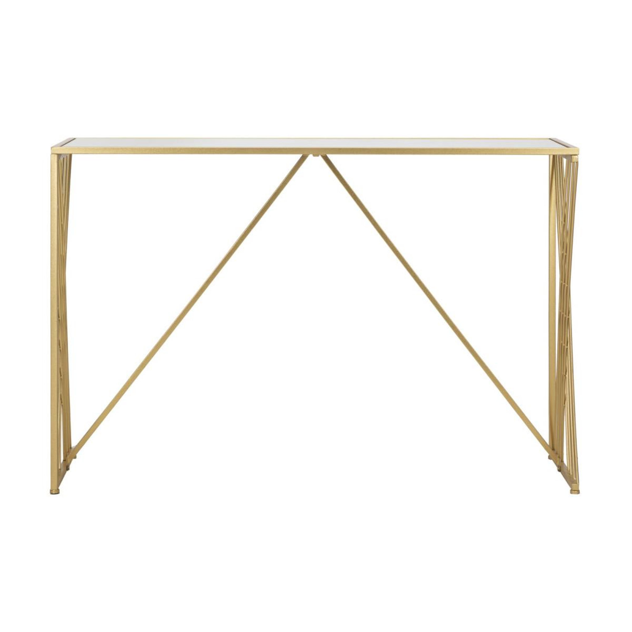 Voir la diapositive 2 : Paris Prix Console design en métal  easy  120cm or