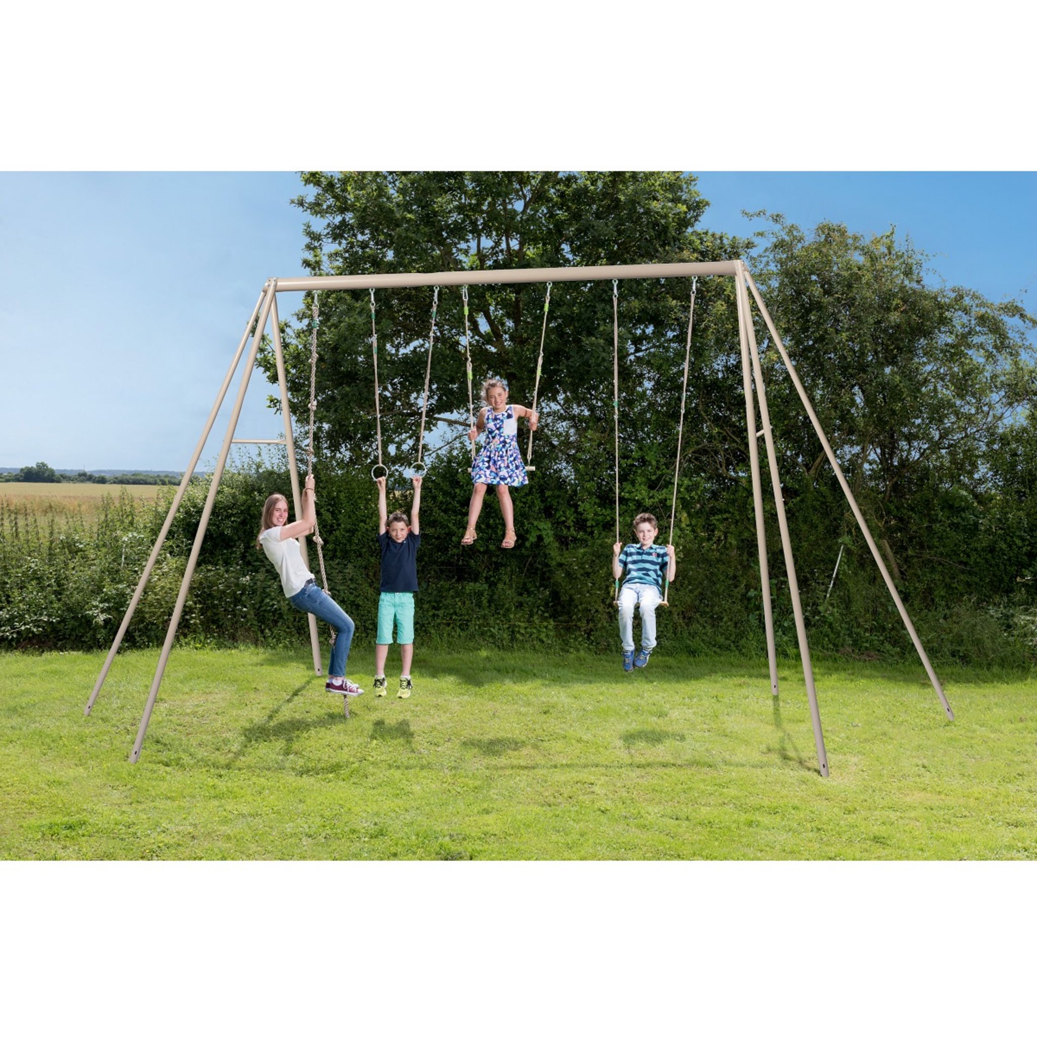 trigano Portique balançoire - Métal - H3,50m - BAXTER
