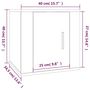 Voir la diapositive 6 : VIDAXL Meuble TV mural Chene sonoma 40x34,5x40 cm