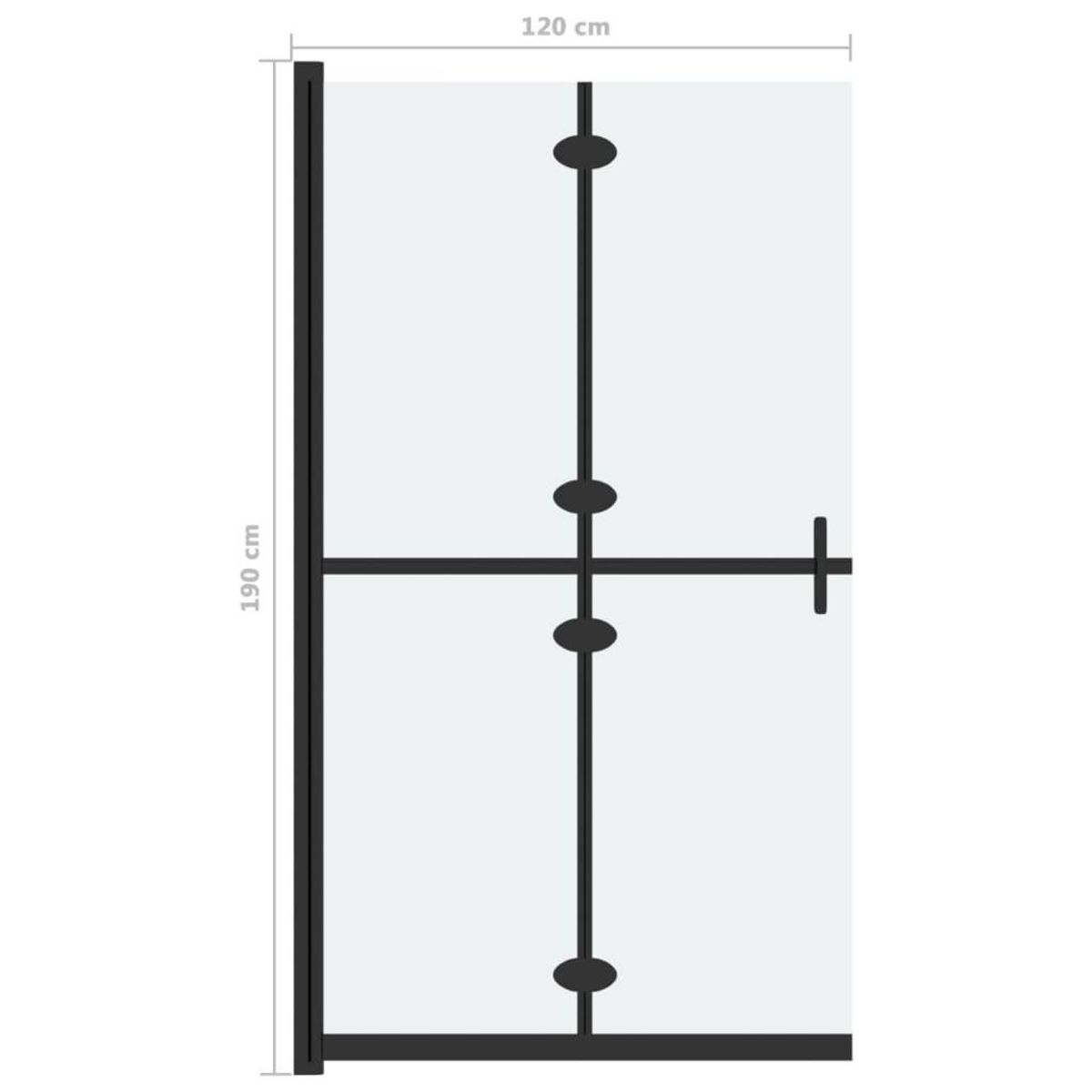 VIDAXL Paroi de douche pliable Verre ESG depoli 120x190 cm