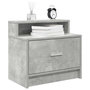 Voir la diapositive 1 : VIDAXL Tables de chevet avec tiroir 2 pcs gris beton 51x31x47 cm