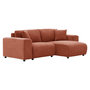 Voir la diapositive 1 : CONCEPT USINE Canapé d'angle modulable 3 places en velours côtelé terracotta ABERDEEN