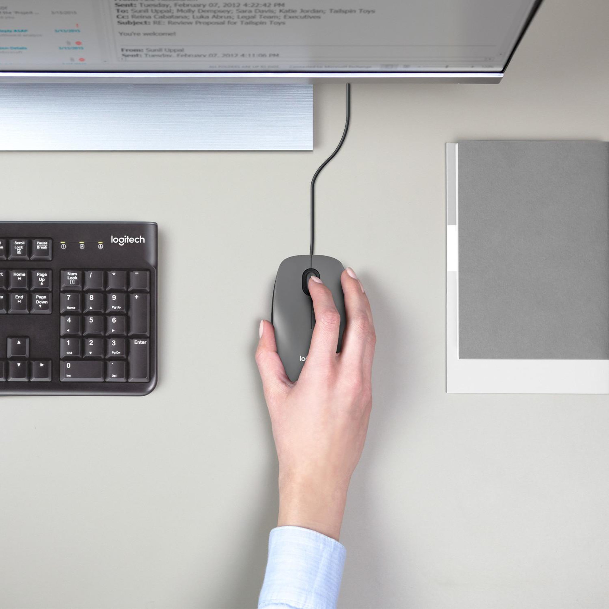 Voir la diapositive 3 : Logitech Logitech m100 souris ambidextre usb type-a optique 1000 dpi