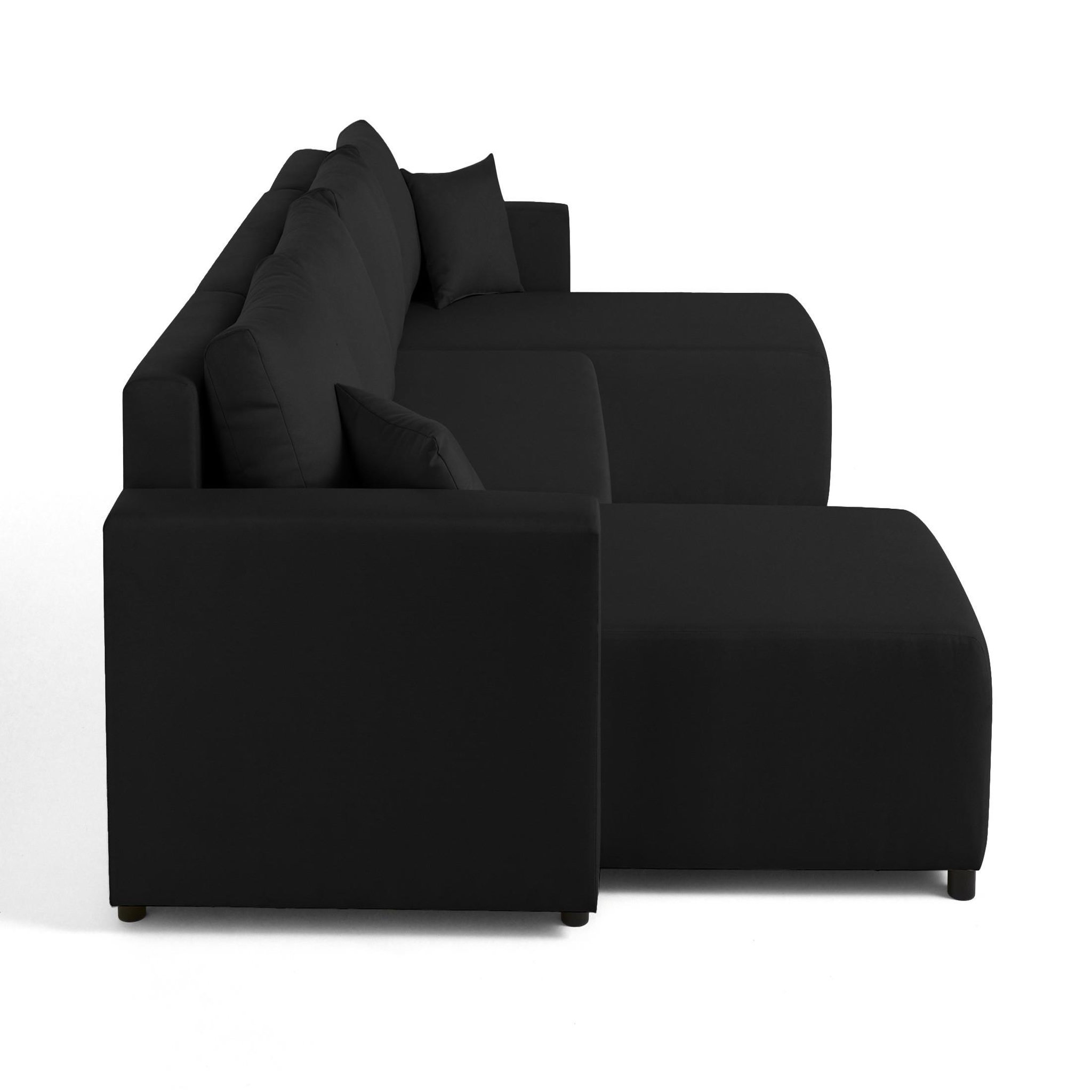 Voir la diapositive 6 : BEST MOBILIER Regala - canapé panoramique - 7 places - convertible avec coffre - en tissu