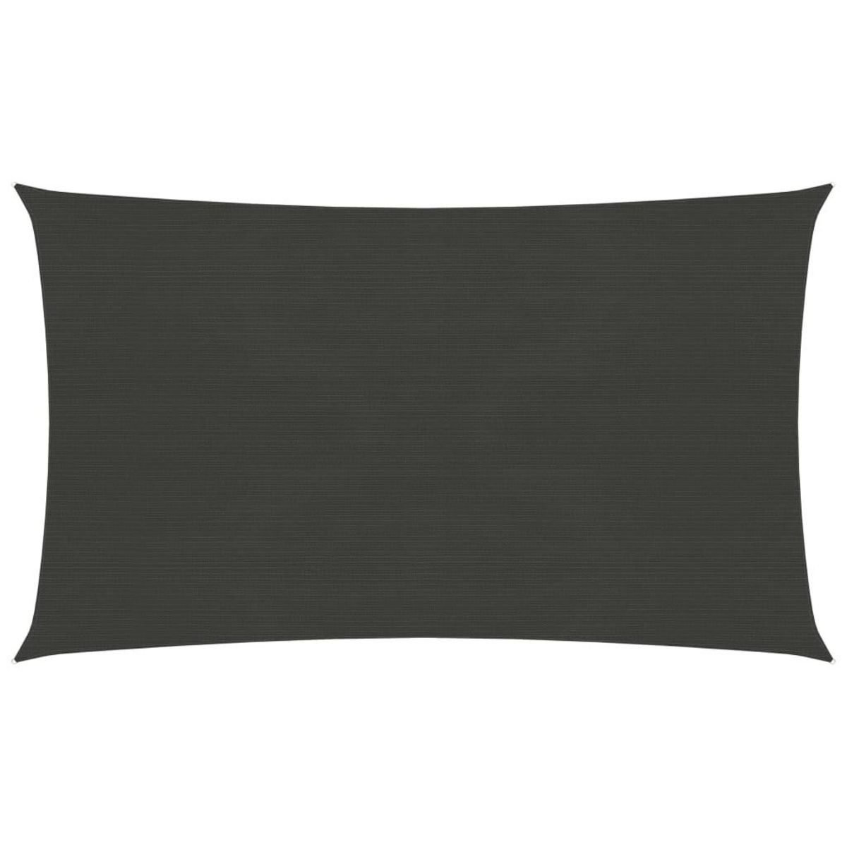 VIDAXL Voile d'ombrage 160 g/m^2 anthracite 3x6 m PEHD