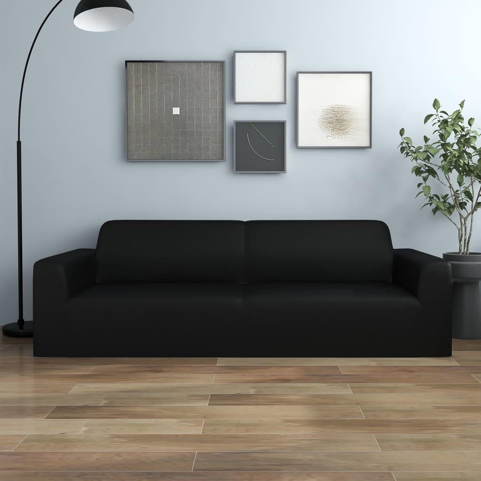 VIDAXL Housse extensible de canape 2 places Creme Jersey de polyester
