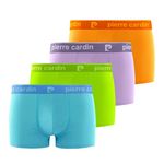PIERRE CARDIN Lot de 4 boxers homme Colors. Coloris disponibles : Bleu