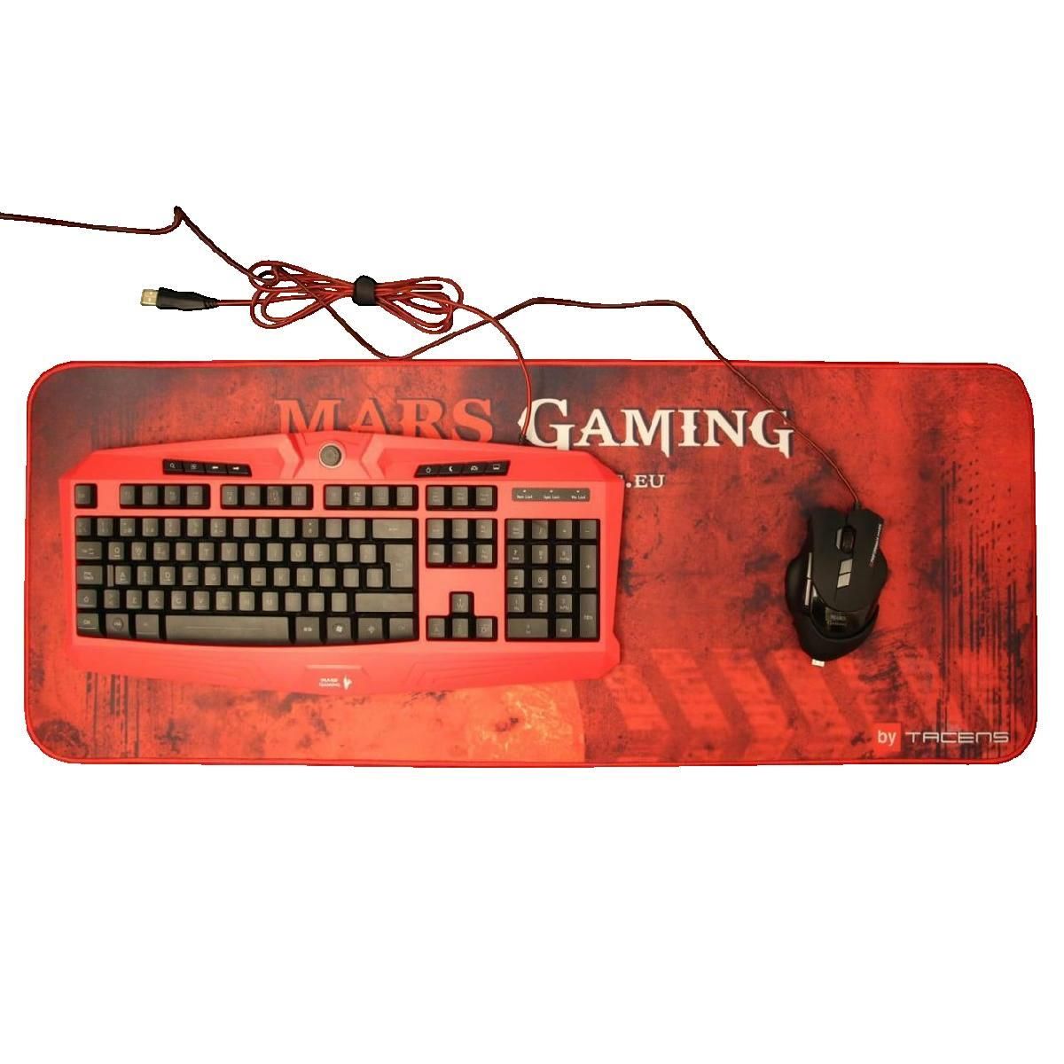 Mars Gaming Tapis de souris Mars Gaming MMP2 noir et rouge