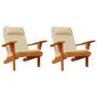 Voir la diapositive 4 : VIDAXL Coussins de chaise adirondack lot de 2 beige tissu oxford