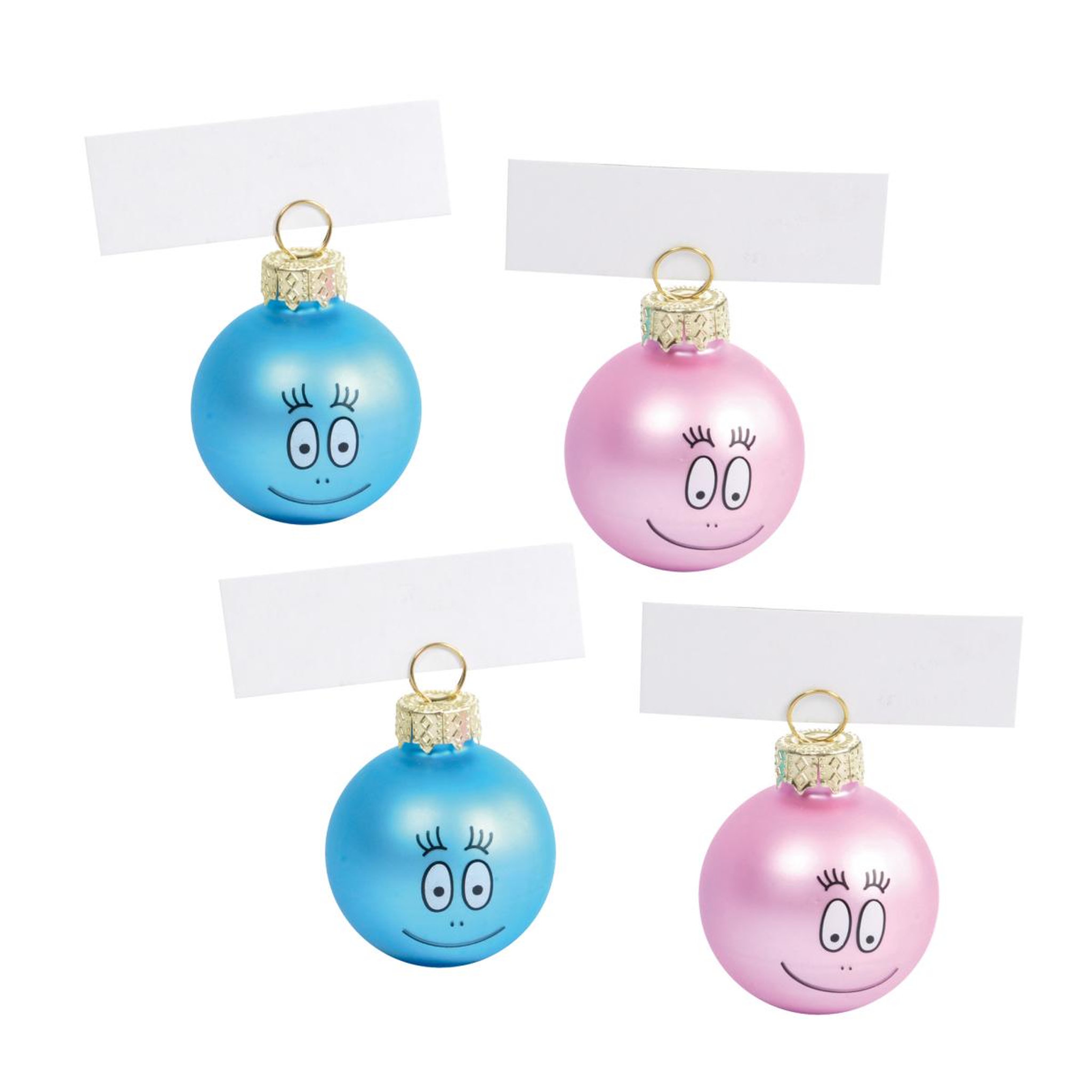 Eden Lot de 4 boules de noel porte noms barbapapa