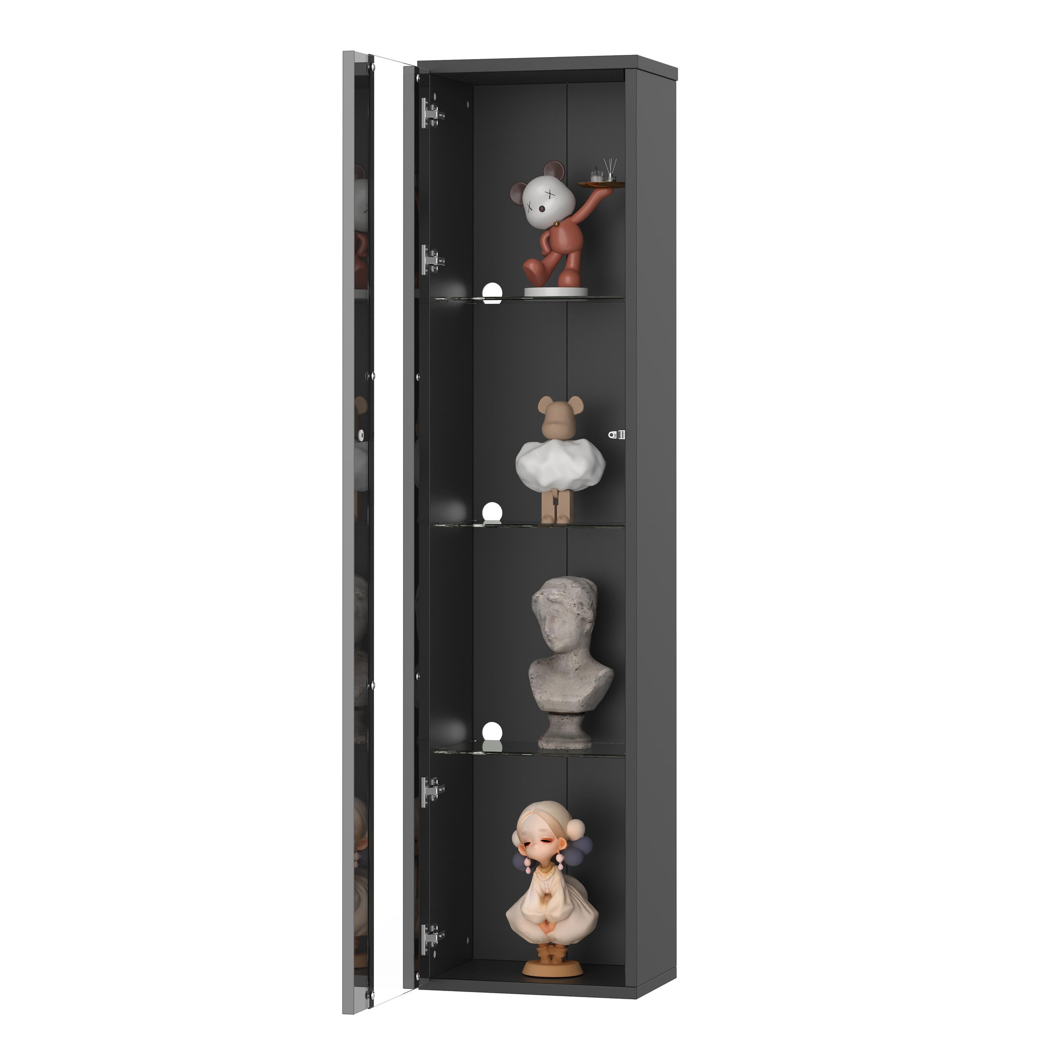 MERAX Vitrine. Coloris disponibles : Blanc, Noir