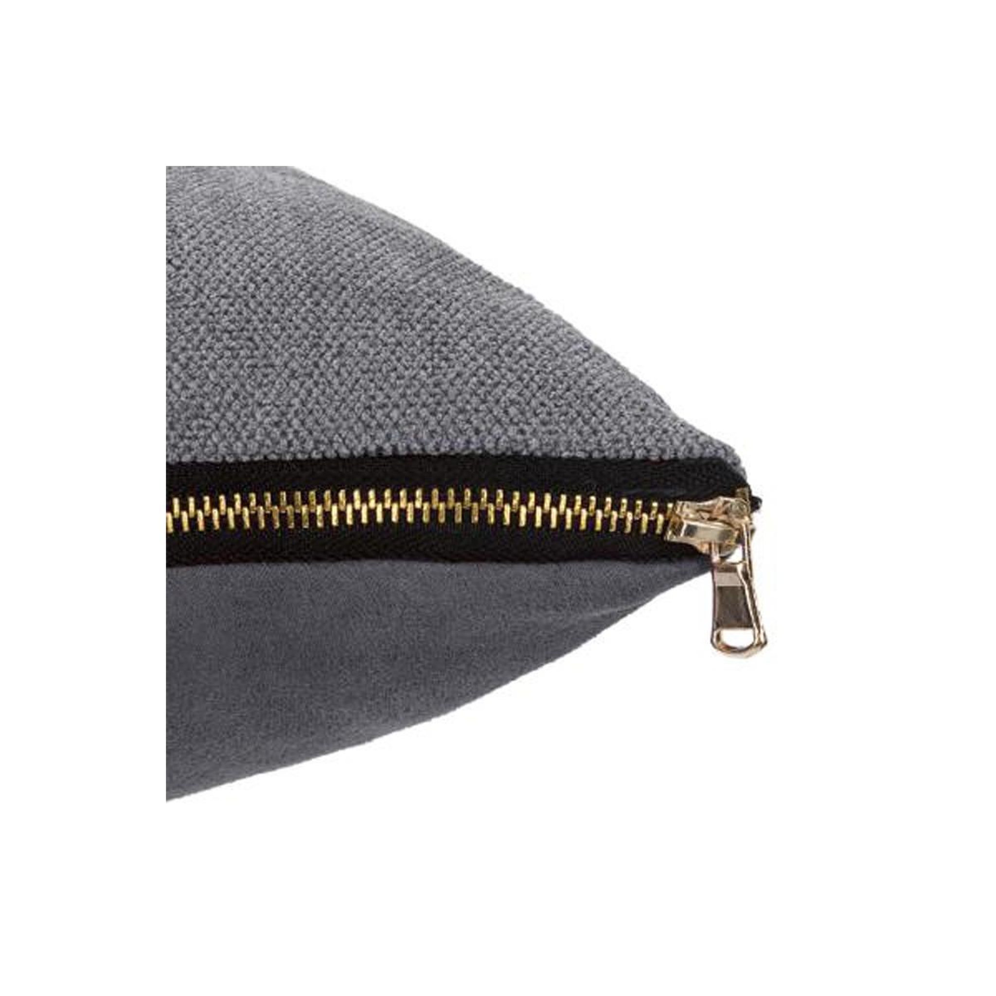 Voir la diapositive 3 : ATMOSPHERA Coussin Déco Carré  Zipper  40x40cm Gris